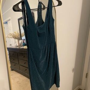 Francesca's Collections Sparkling Teal Mini Dress